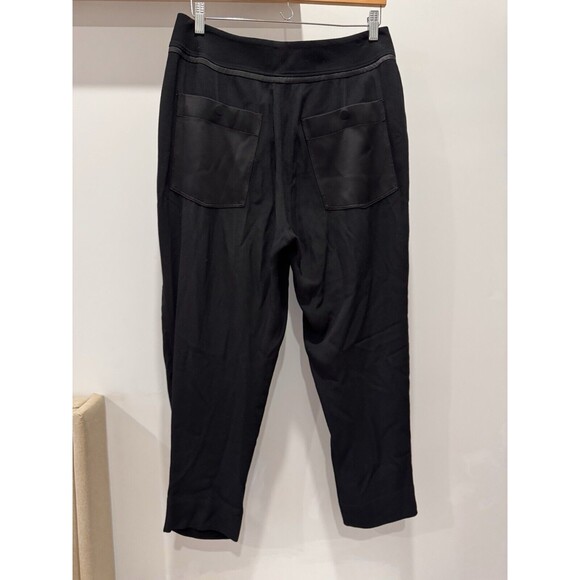 Helmut Lang Size 6 Pants Womens Navy Crepe Tapered Leg Relaxed Pleated Ankle - Picture 2 of 7